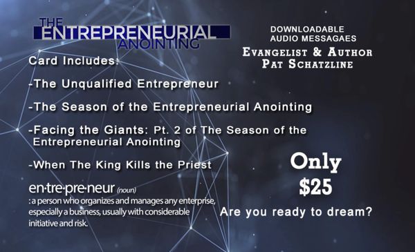 The Entrepreneurial Anointing