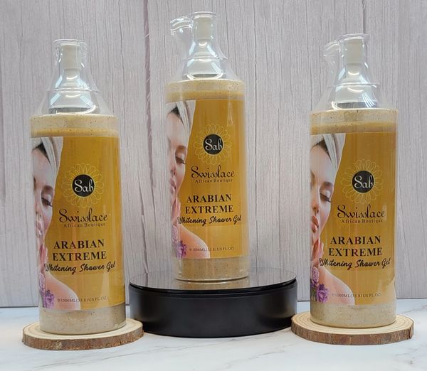ARABIAN EXTREME WHITENING SHOWER GEL 1 LITRE SWISSLACE AFRICAN BOUTIQUE
