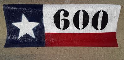 Texas Flag Curb painting