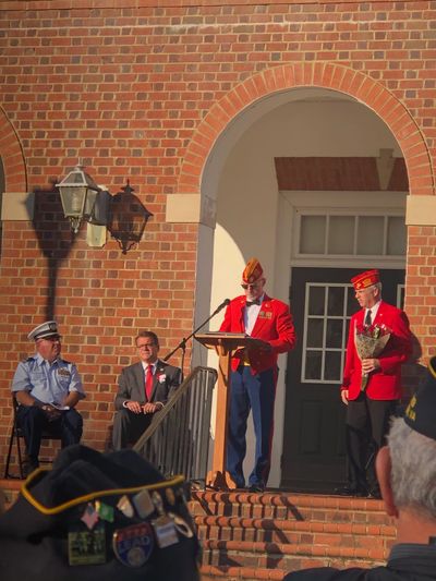 Middle Peninsula Detachment 1317 Commandant Dave Clements at 2019 Veterans Day ceremony. 