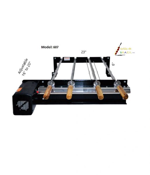 BRAZILIAN ROTISSERIE BBQ GRILL WITH 4 TRIDENT SKEWERS