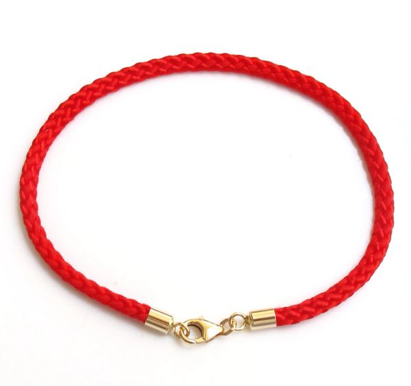 14 k yellow gold kabbalah red string bracelet luck classic luxury