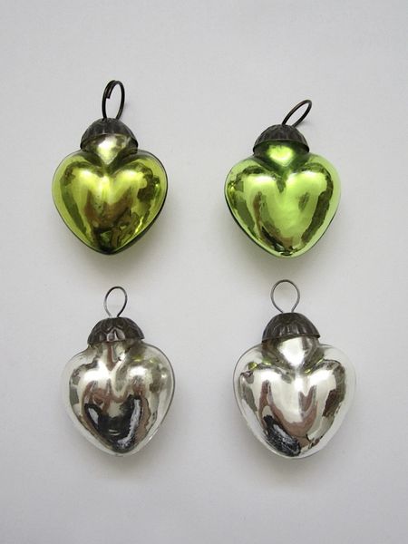 Mercury Glass Hearts