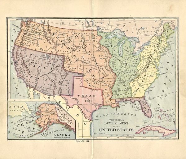 1890 Maps from A Brief History of the United States Uncanny Artist