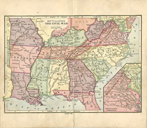 1890 Maps from A Brief History of the United States Uncanny Artist
