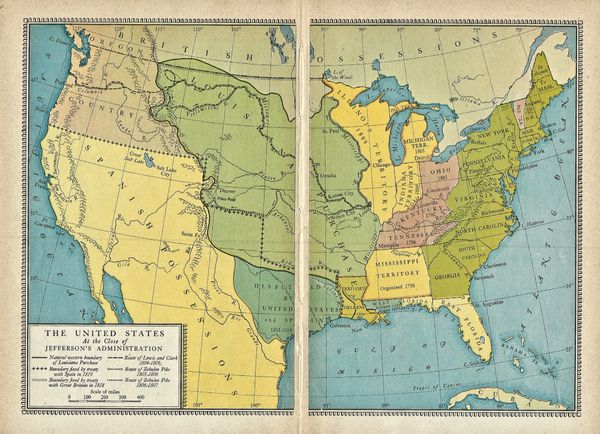 1945 Color Maps from A History of Our Country | Uncanny Artist