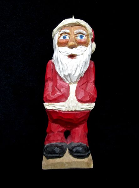 Hand Carved and Signed Santa Claus Ornament | Uncanny Artist