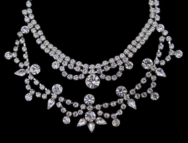 1950s Weiss Clear Rhinestone Necklace | Uncanny Artist