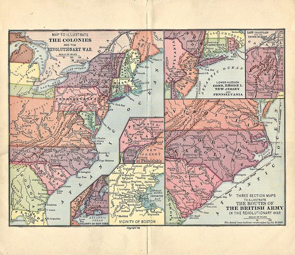 1890 Maps from A Brief History of the United States Uncanny Artist