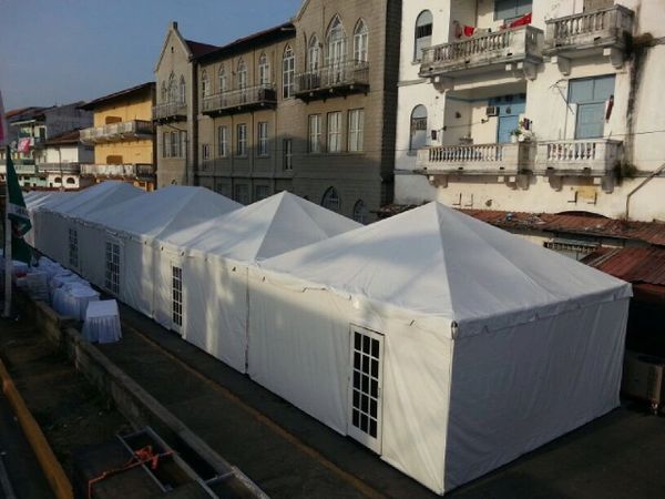 *30' x 7' or 8' Tent Sidewall (Solid White Premium Commercial Quality 13 Oz. w/ blockout)*