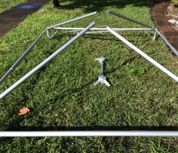 173 inch long (1-3/4 inch O.D.) Anodized Aluminum Tube/Pipe for 15' and 20' Wide Frame Tents
