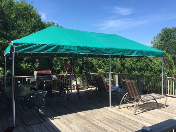 *8' x 20' Portable Patio Shade Structure SuperSale (Single Tube Aluminum) (Variety of Colors & Fabrics in 1 or 3-Piece 5 to 100% Shade Blockout, Translucent, or Mesh)