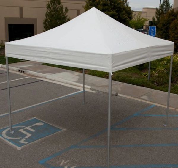 10' x 10' Pop-Up Tent (Commercial Galvanized Steel)