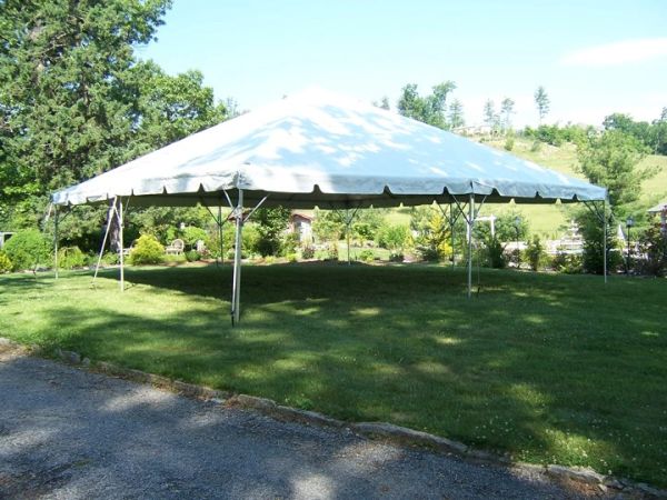 *30' x 30' Frame Tent SuperSale (Single & Twin Tube Hybrid Aluminum) (Heavy-Duty White 18 Oz. in 1 or 2-Piece)