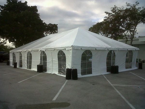 *30' x 70' Frame Tent SuperSale (Single & Twin Tube Hybrid Aluminum) (Heavy-Duty White 18 Oz. 4, 5, or 6-Piece)