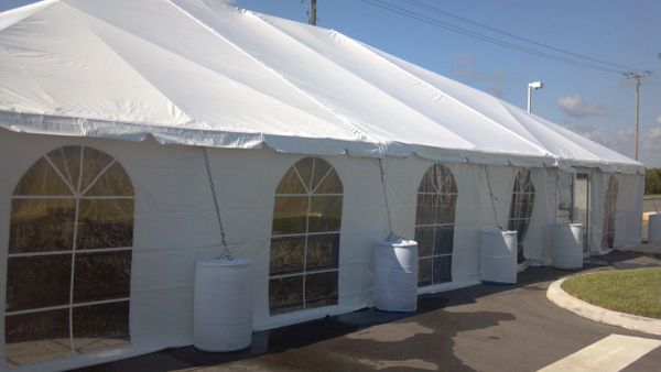 *30' x 100' Frame Tent SuperSale (Heavy-Duty White 18 Oz. 6-Piece) (Single & Twin Tube Hybrid Aluminum)