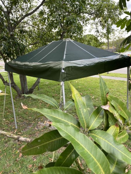 *8' x 8' Portable Greenhouse Shade Structure SuperSale (Single Tube Aluminum) (Variety of Colors & Fabrics in 1 or 2-Piece 5 to 100% Vinyl Blockout, Translucent, or Mesh)