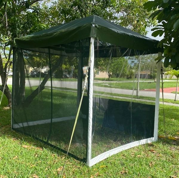 *10' x 10' Portable Patio Shade Structure SuperSale (Single Tube Aluminum) (Variety of Colors & Fabrics in 1-Piece 5 to 100% Blockout, Translucent, or Mesh)