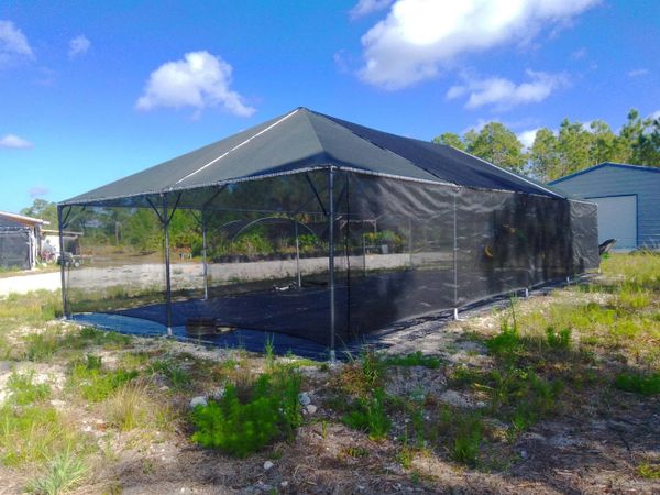 20' x 30' Portable Greenhouse Shade Structure SuperSale (Single Tube Aluminum) (Variety of Colors & Fabrics in 1 or 3-Piece 5 to 100% Shade Blockout, Translucent, or Mesh)