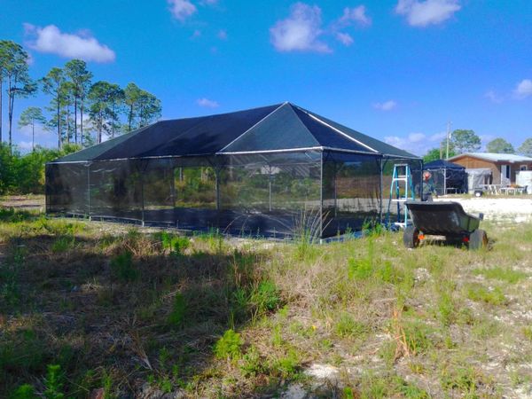 **20' x 20' Portable Greenhouse Shade Structure SuperSale (Single Tube Aluminum) (Variety of Colors & Fabrics in 1 or 2-Piece 5 to 100% Shade Blockout, Translucent, or Mesh)