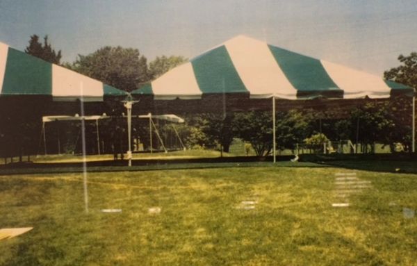 *20' x 40' Tent Top (16 Oz.) SuperSale (Green-White Stripe)*
