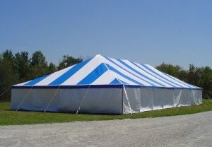 *40' x 7' or 8' Tent Sidewall (Solid White Premium Commercial Quality 13 Oz. w/ blockout)*