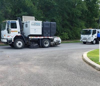 street sweeping street sweeper vacuum truck sweeping parking lot