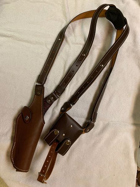 Vertical Shoulder Leather Holster For GLOCK 20 & 21 - Choose Your Color & Handedness