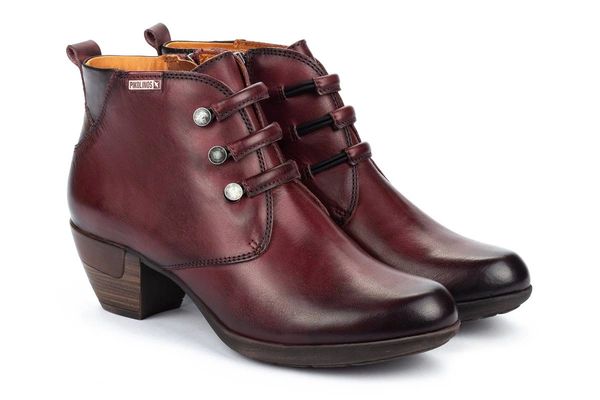 Pikolinos Rotterdam Garnet Leather Bootie | Comfort shoe store in ...