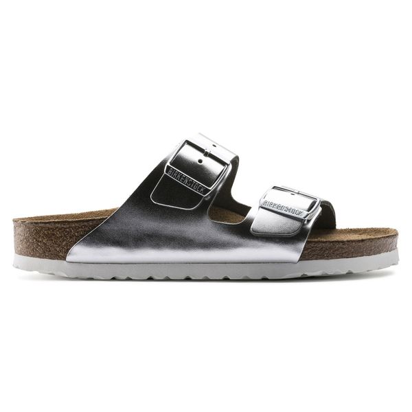 birkenstock arizona metallic leather sandals