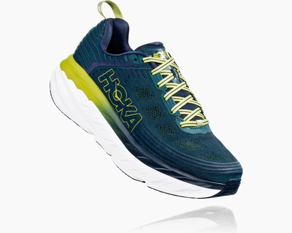 Hoka Bondi 6 Men S Deep Teal And Green Oasis Running Shoe Comfort Shoe Store In Downtown Seattle