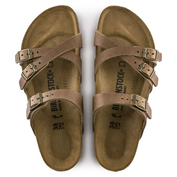 Birkenstock Franca Oiled Leather Tobacco | Comfort shoe store in ...