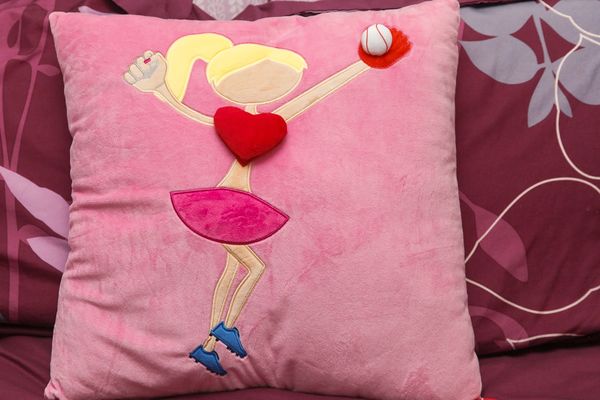 Blonde Softball Plush Pillow