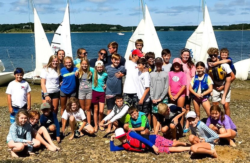Junior Sailors on an outing on Pleasant Bay on Cape Cod