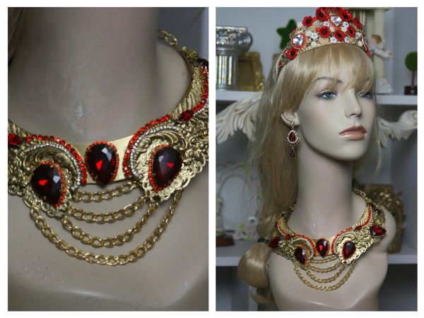 SOLD! 1590 Total Baroque Huge Swarovski Crystal Elements Chain Necklace SET