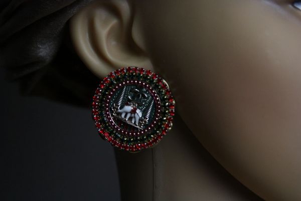 1684 Authentic Repurposed Chanel Button Elephant Crystal Studs, Zibellini  Handmade Jewelry