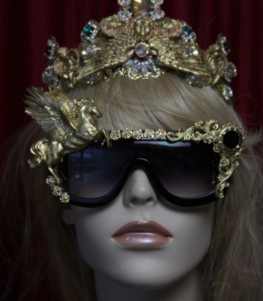 SOLD!1873 Baroque Unisex Gold Pegasus Fancy sunglasses