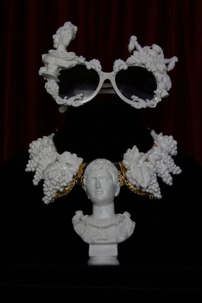 SOLD!1916 Roman Revival White Architect Grapes Augustus Unusual Necklace