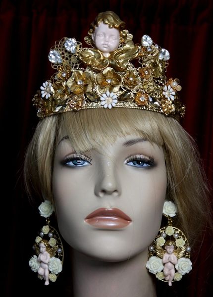 SOLD! 1983 Total Baroque Cherub Gold Crown Tiara