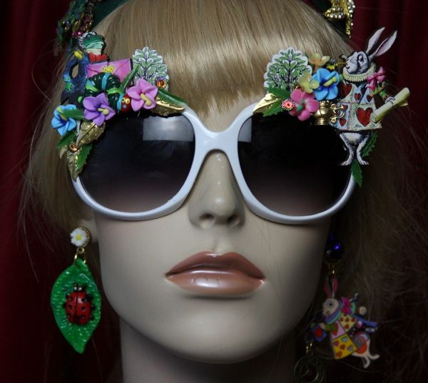 SOLD! 1997 Alice In Wonderland Fancy Embellished Sunglasses
