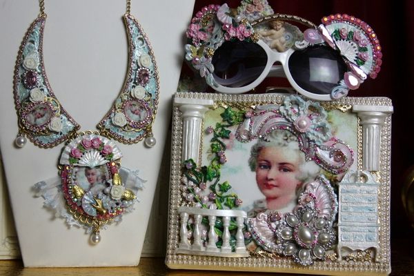 SOLD! 2047 Marie Antoinette GardenStunning Embellished Handbag Trunk