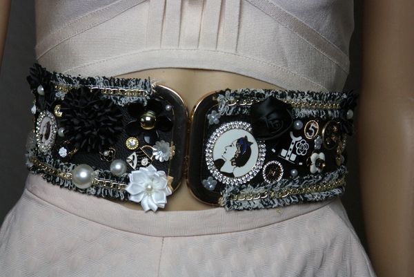 SOLD! 2079 Madam Coco Brooches Embellished Corset Waist Belt