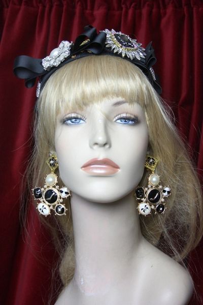 SOLD! 2433 Madame Coco Massive Camellia Enamel Studs Earrings