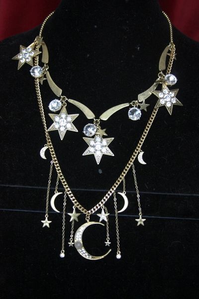 SOLD! 3004 Star Moon Layer Necklace