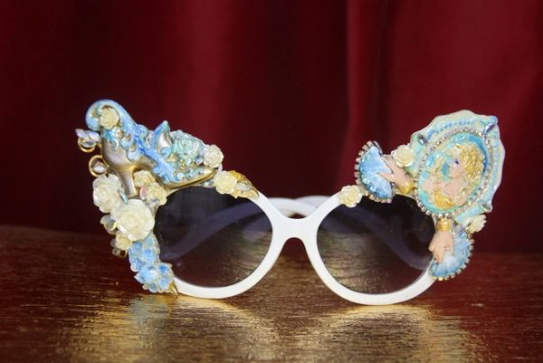 SOLD! 3121 Victorian Funky Hand Painted Shoe Cameo Embellished Sunglasses