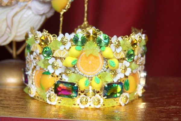 SOLD! 3185 Lemon Fruit Crown Headband