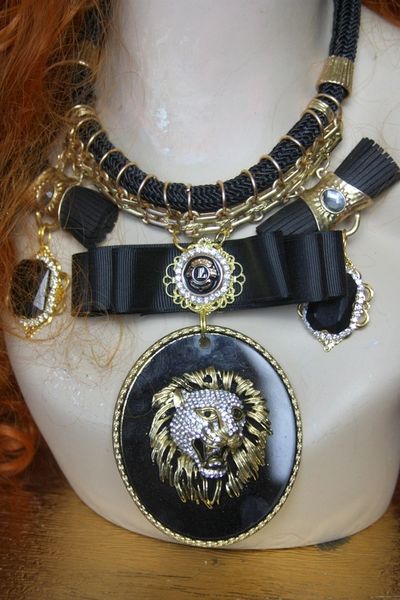 SOLD! 3201 Massive Baroque Lion League Set Of NEcklace+ Earrings