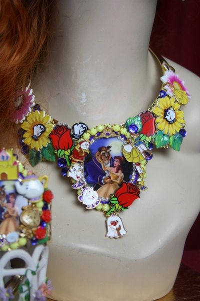 SOLD! 3214 Set Of Beauty And The Best Whimsical Necklace+ Earrings