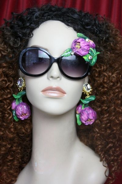 SOLD! 3824 Baroque Hand Painted Tulip Embellished Sunglasses