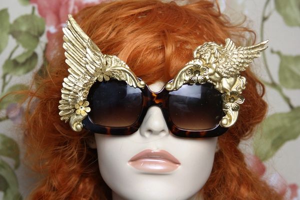 SOLD! 4083 Baroque Pegasus Wing Embellished Sunglasses